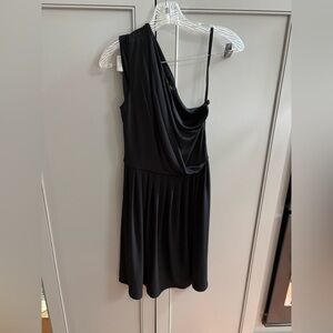Max & Cleo Black Asymmetrical One Shoulder Cocktail Dress